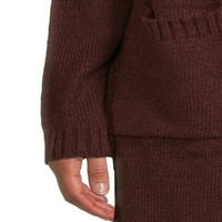 Ženski džemper od džempera s otvorenim prednjim dijelom s kapuljačom od
