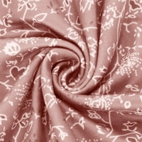 Gornji dijelovi kratkih rukava za žene Plus Size tunika s okruglim vratom cvjetni vrhovi za skrivanje trbuha bluza majica