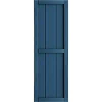 Ekena Millwork 1 2 W 73 H TRUE FIT PVC, četiri ploče uokvirena ploča-n-batten kapke, Sojourn Blue