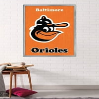 Baltimore Orioles - plakat zida retro logotipa, 22.375 34