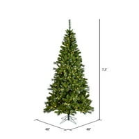 Umjetno božićno drvce od 7,5 '48, prozirne žarulje sa žarnom niti
