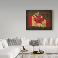 Zaštitni znak likovna umjetnost 'Kanada karata za zastavu' Canvas Art by Red Atlas Designs