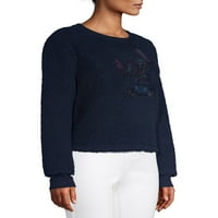 Disney ženska šljokica Stitch Nubby Fleece majice