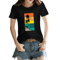 Ženski ljetni vrhovi - majica s grafičkim printom u alternativama za ležeran stil