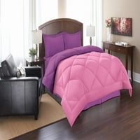 Comforter duvet umetni kombinirani kombinezon s kutnim karticama puna kraljica ružičasta ljubičasta