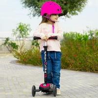 Skuter za tri kotača-skuter s tri kotača, za djecu od 3 godine i više - ružičasta