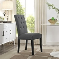 Bočna stolica od platna za blagovanje u sivoj boji