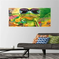 Zidni plakat ljetna žaba s gumbima, 22.375 34
