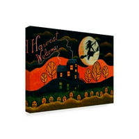 Zaštitni znak likovne umjetnosti 'Witch's Harvest Moon' platno umjetnost Cheryl Bartley