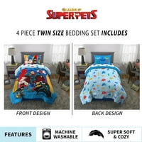 Dječji bračni krevet u Presvlaci, prekrivač i plahte, plavi, ulošci