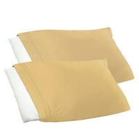Clara Clark Premier set za jastuke za prikupljanje mikrovlakara - Standardna veličina, zlato deva, komad
