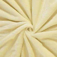 Jedinstvene ponude shaggy fau krzno ukrasna pokrivač blijedo žuto bacanje
