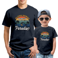Havajska majica za dječake, Muška ležerna mrežasta majica kratkih rukava s okruglim vratom, modna majica za odrasle i djecu, 70 -