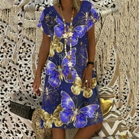 Ženski Casual prsluk s printom, kratka haljina, široka suknja na Plaži, Ženska haljina sarafan za žene