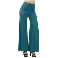 Široke sportske hlače ženske široke hlače visokog struka tajice za vježbanje Ležerne hlače za vježbanje joge u teretani lepršave